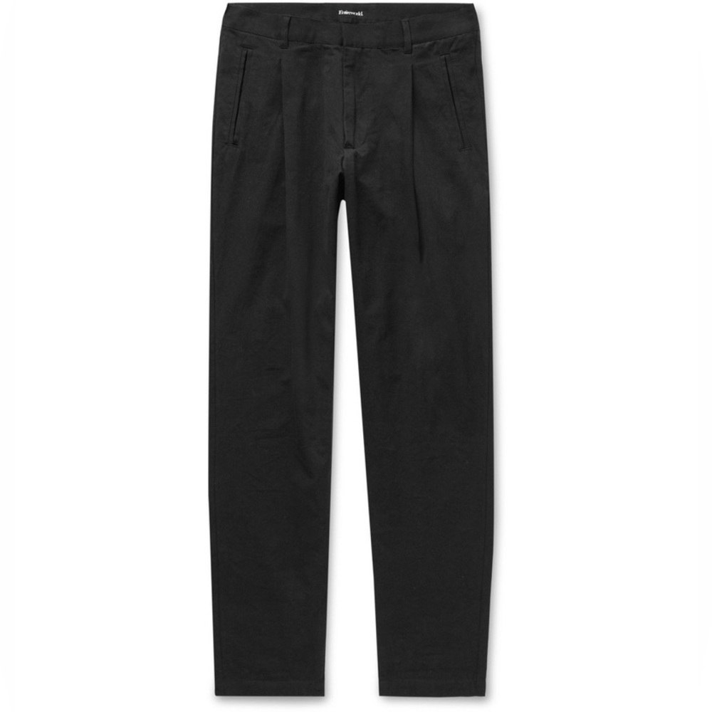 Entireworld Pleated Cotton Trousers Type B Version 2 in Black Size 36